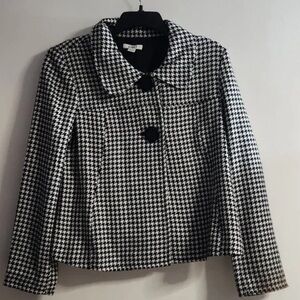 Women’s Black and White Blazer Jacket, Size 12, used $5.00